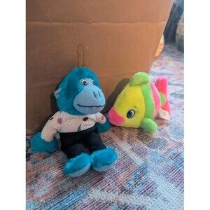 Vintage 80s Nanco Plushes Monkey & Tropical Fish